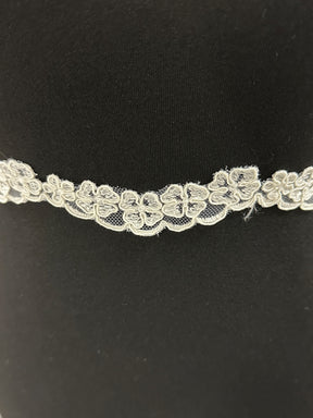 Ivory Corded Lace Trim - T 457 Unbeaded (CF)