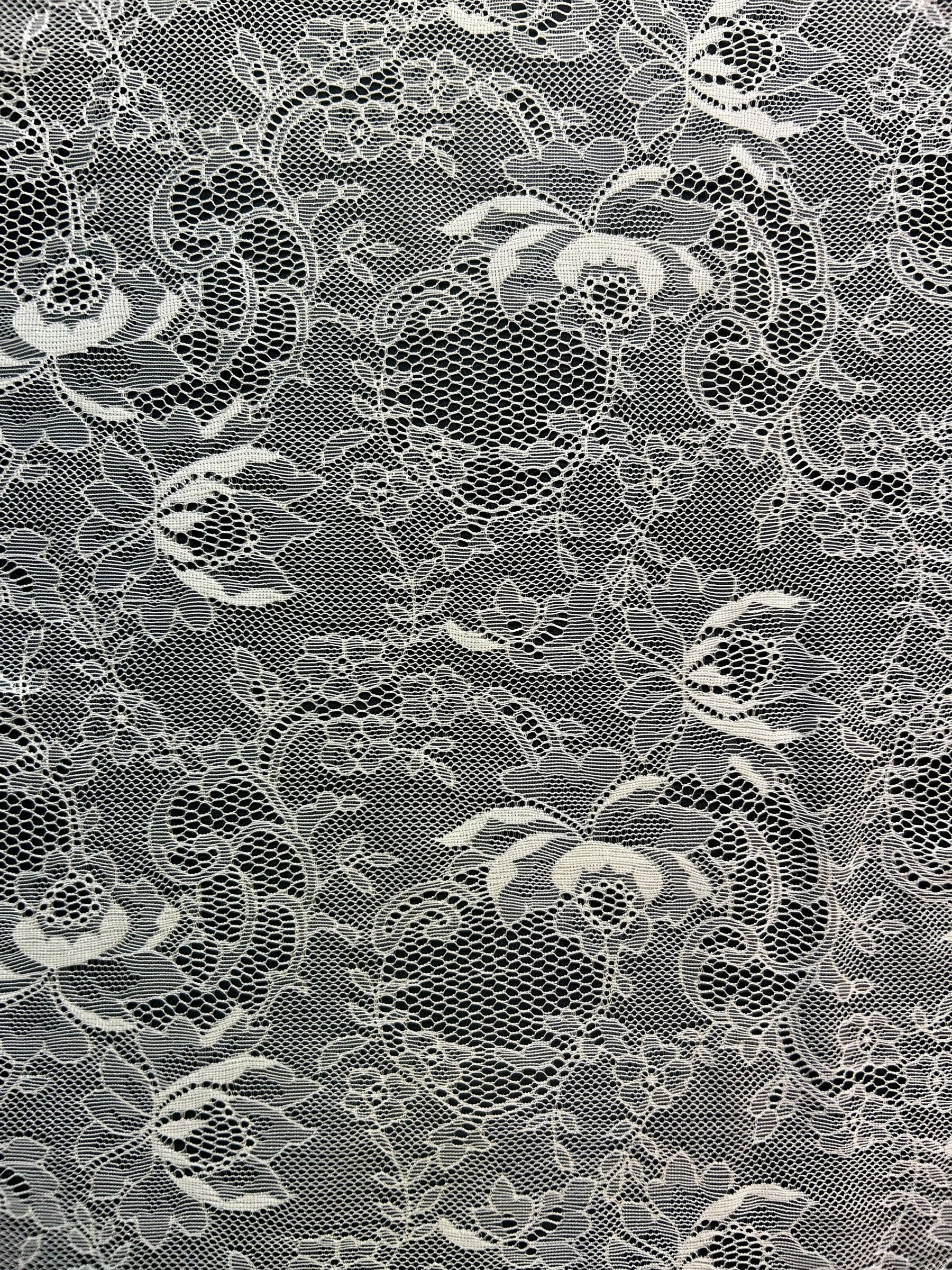 Ivory Raschel Lace - Nora