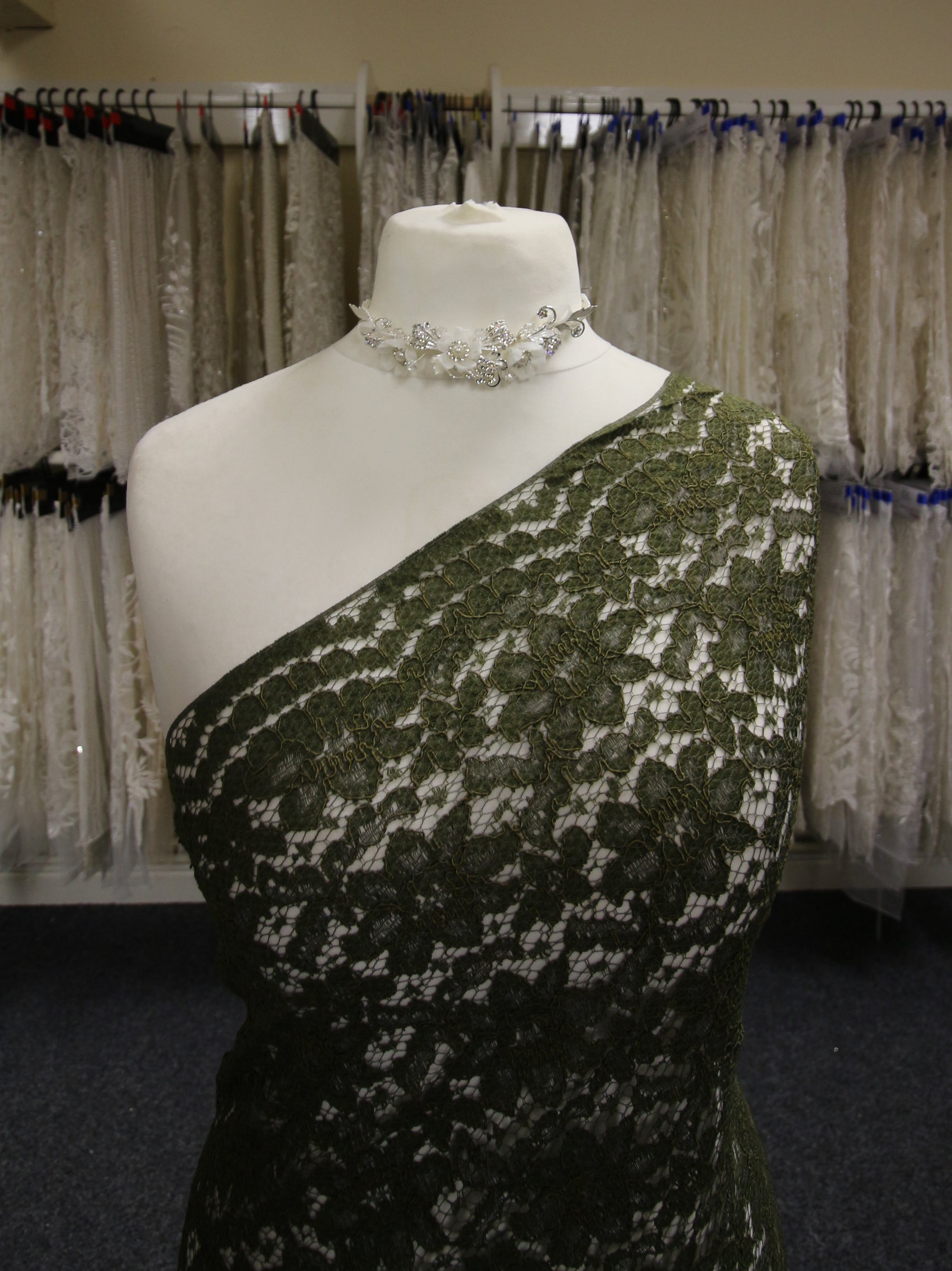 Olive Corded Lace - Shannon