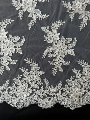 Ivory Corded Embroidery Lace - P233