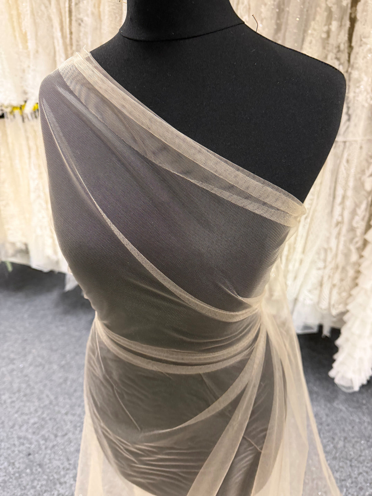 Pale Skin Stretch Tulle  - P32