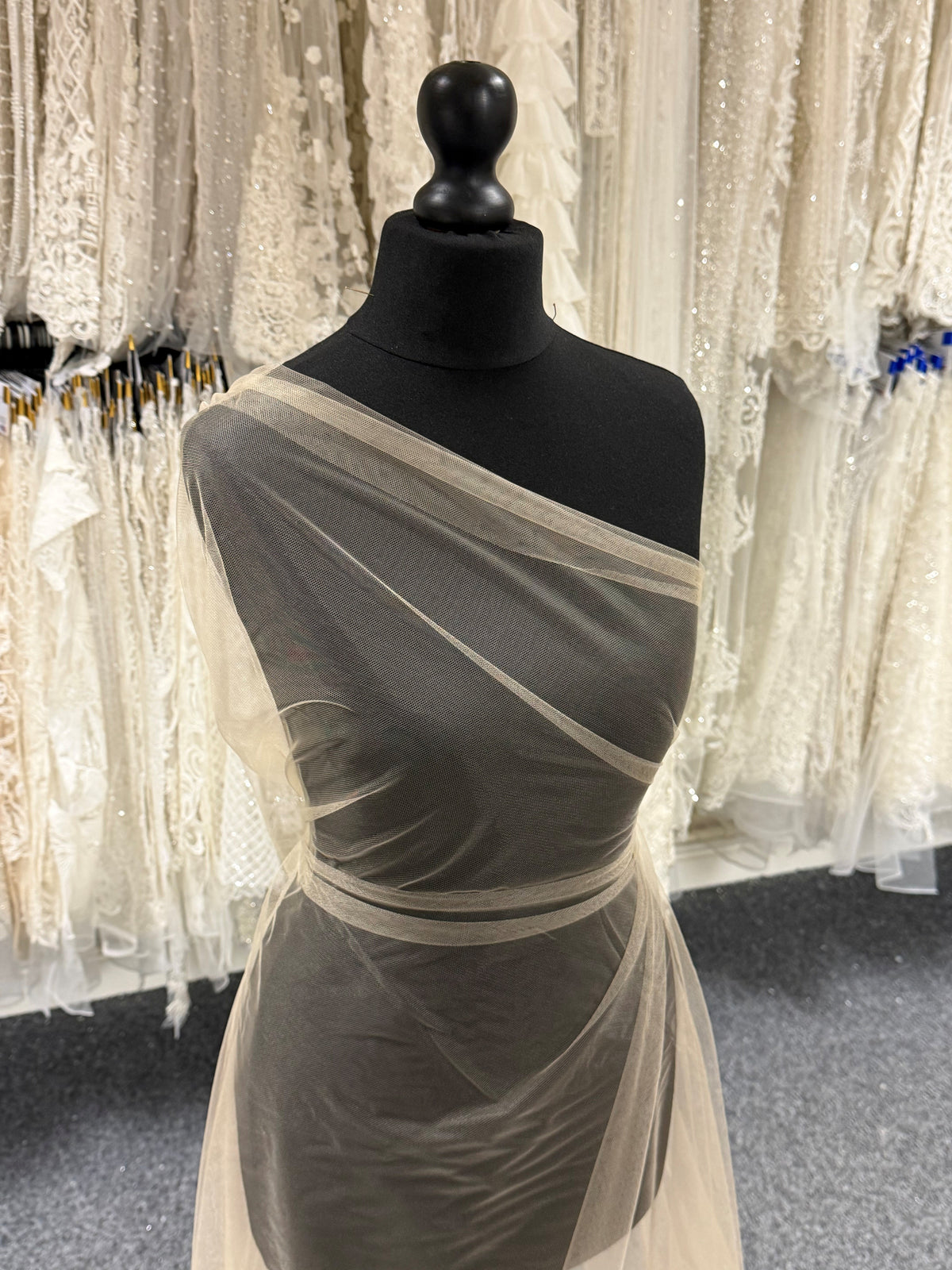 Pale Skin Stretch Tulle  - P32