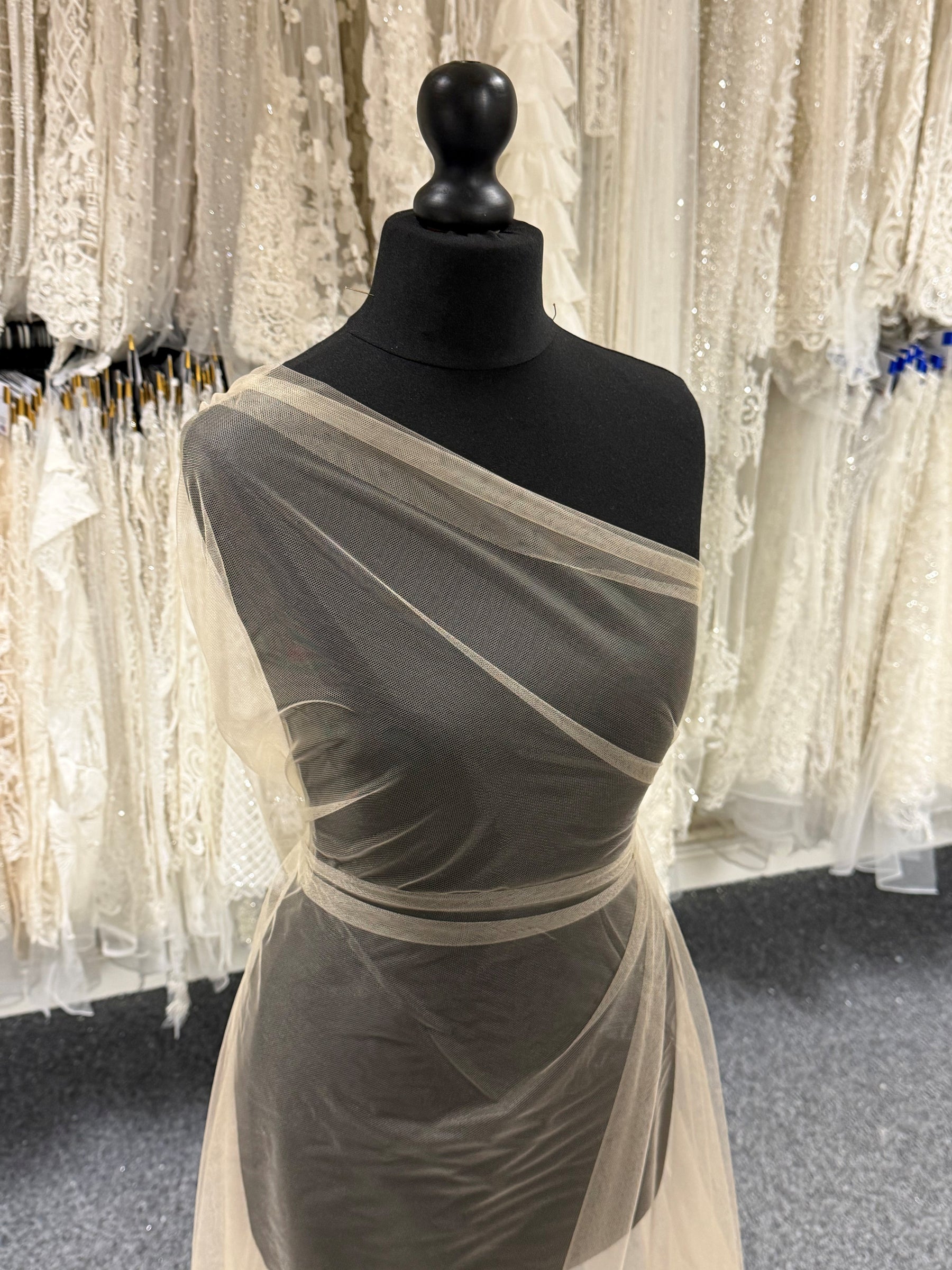 Pale Skin Stretch Tulle  - P32