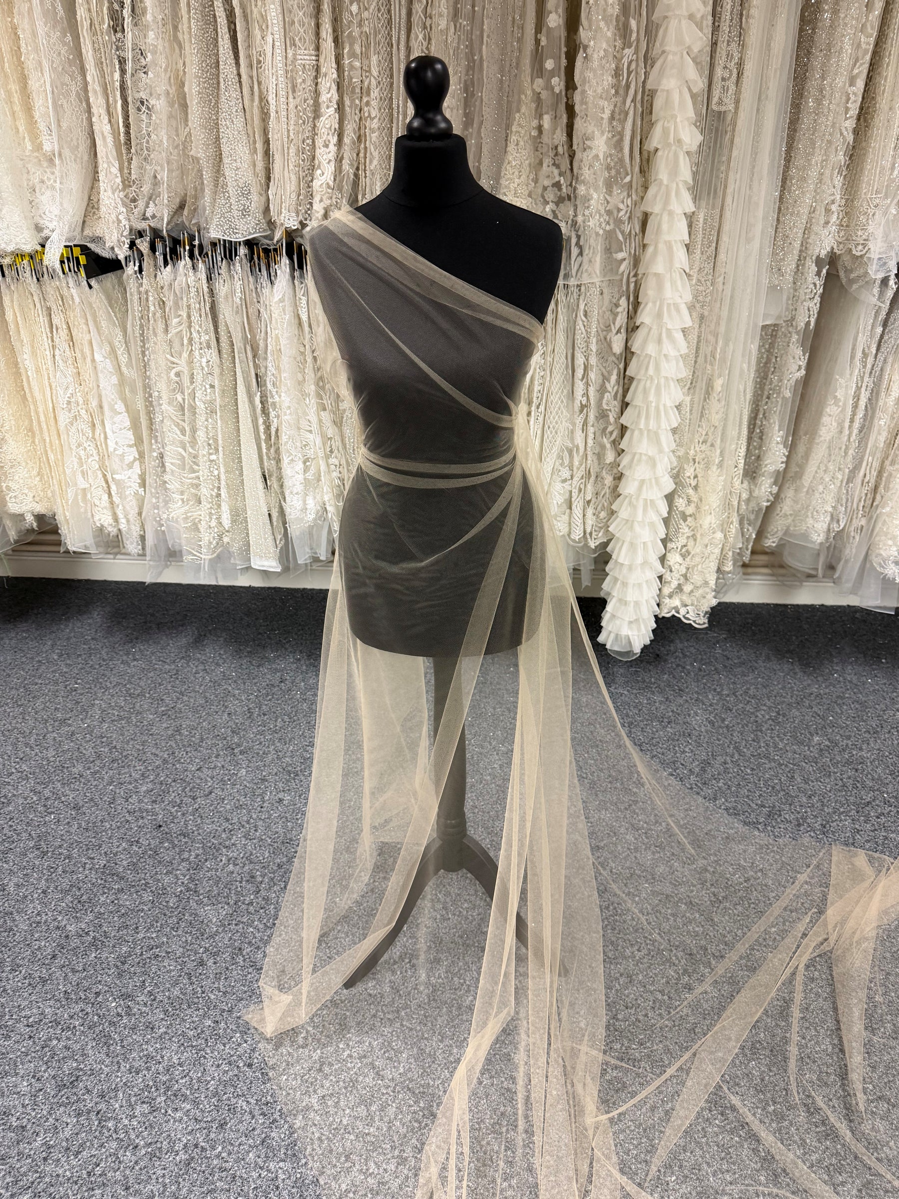 Pale Skin Stretch Tulle  - P32