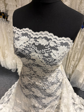 Pale Ivory Corded Wedding Lace - P379