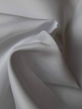 White Polyester Lightweight Duchess Satin - P44