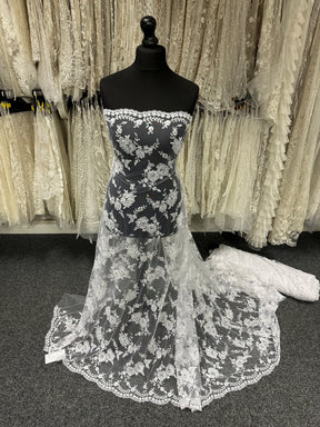 White Beaded Lace - P483