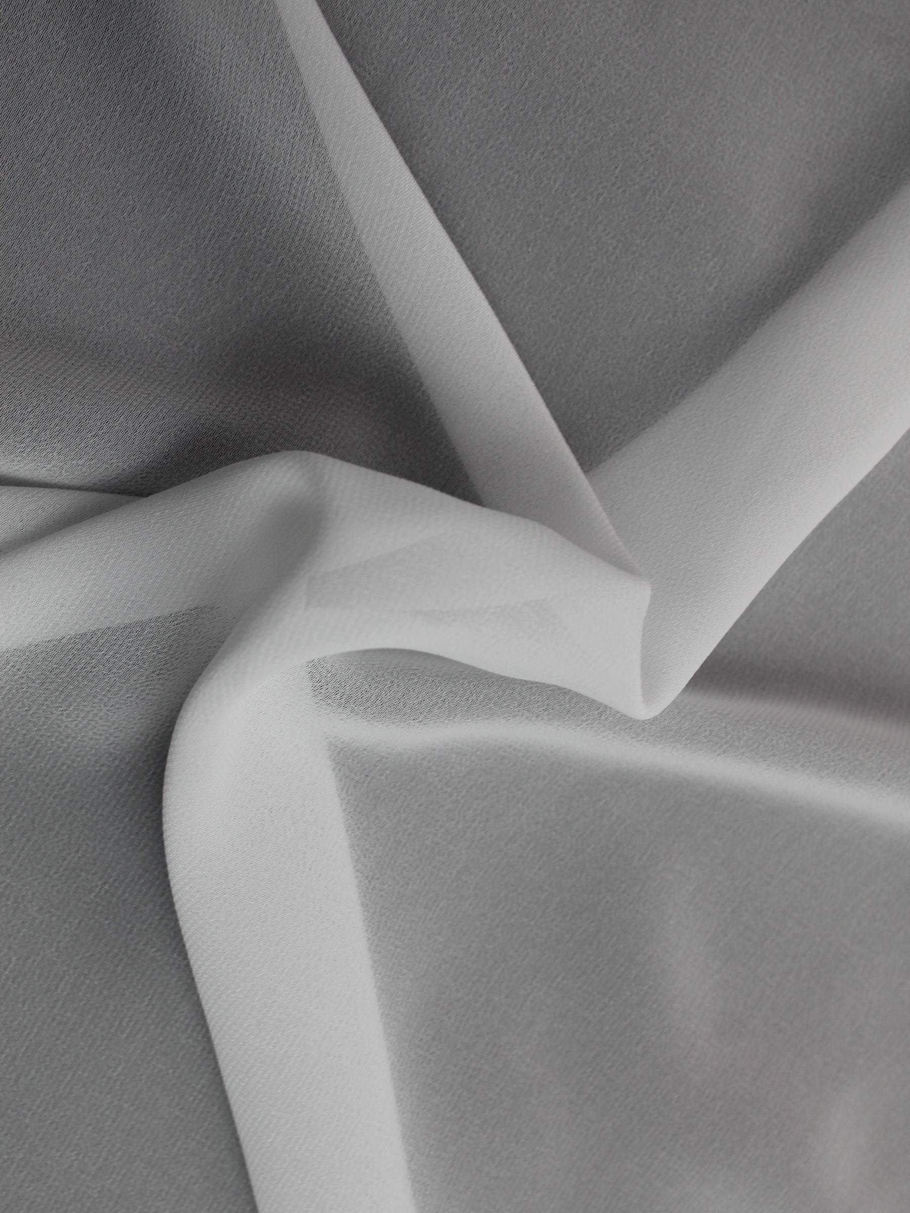 White Polyester Georgette - P48