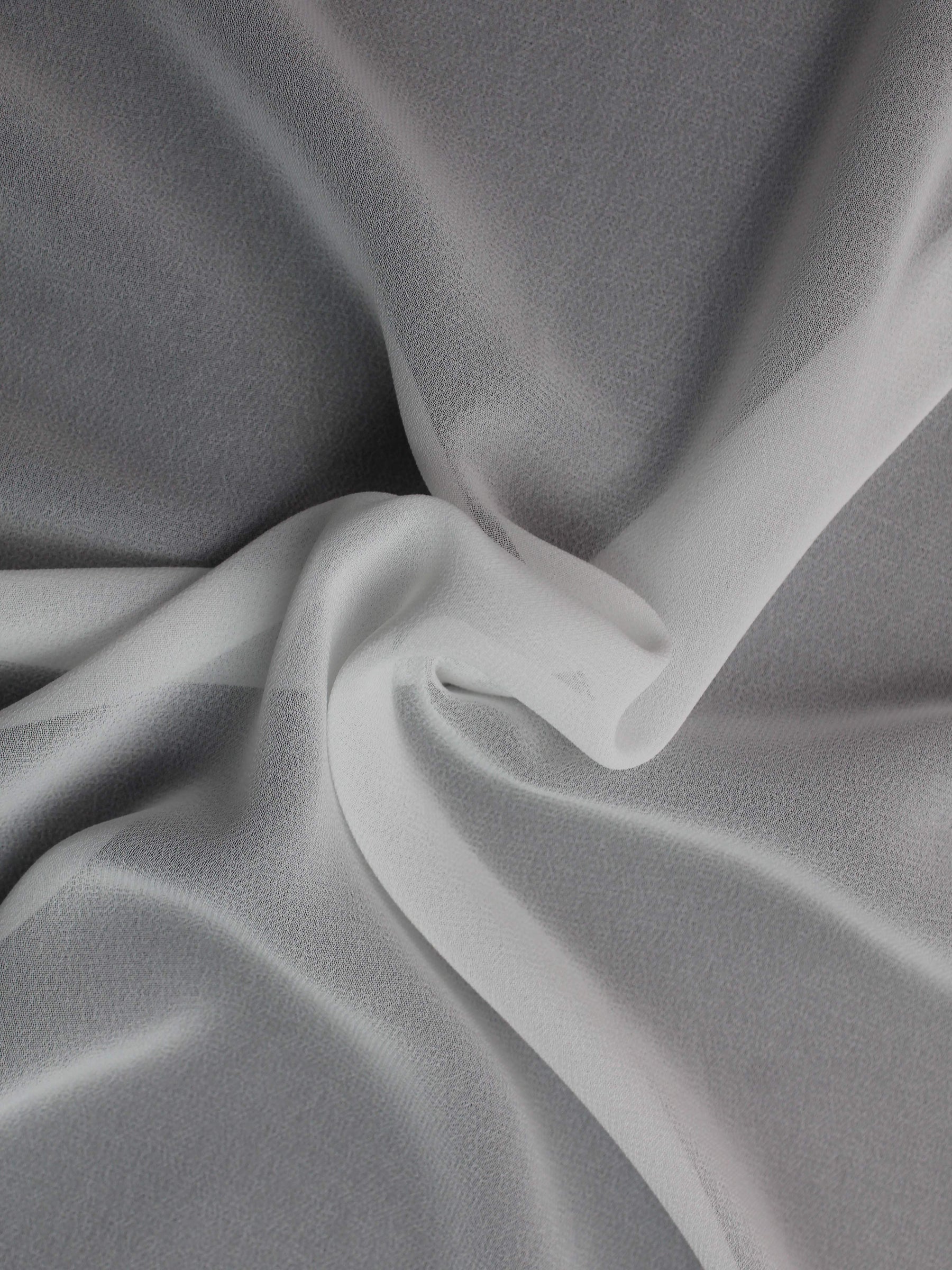 Winter White Polyester Georgette - P48