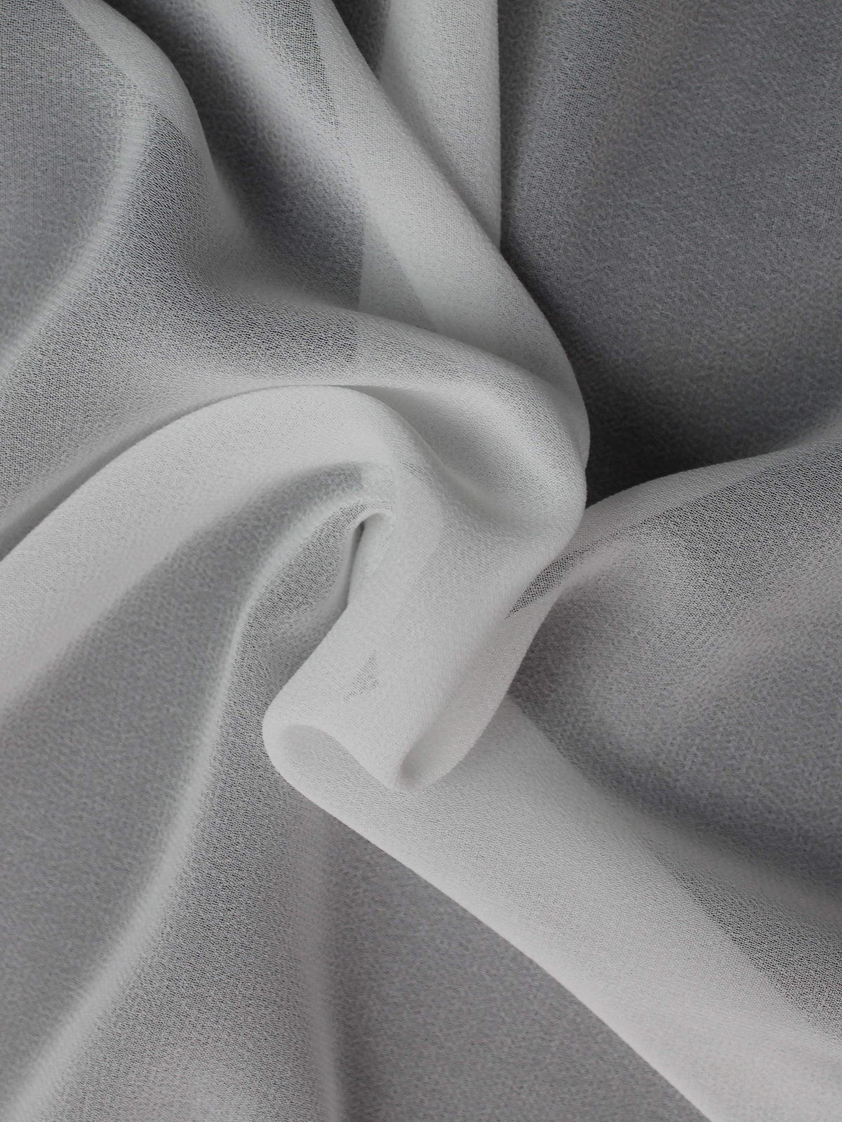 Winter White Polyester Georgette - P48