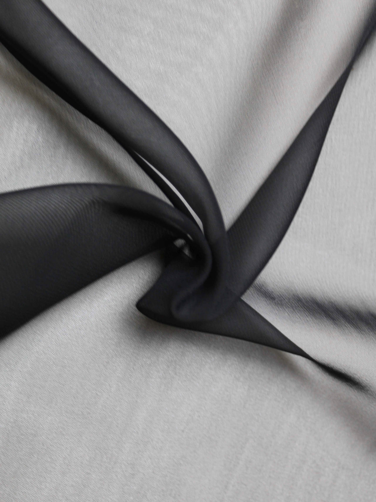 Black Poly Chiffon - P58