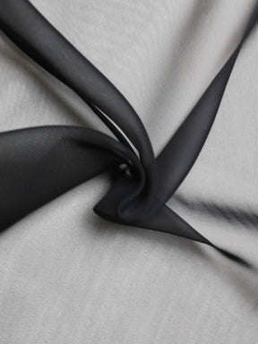Black Poly Chiffon - P58