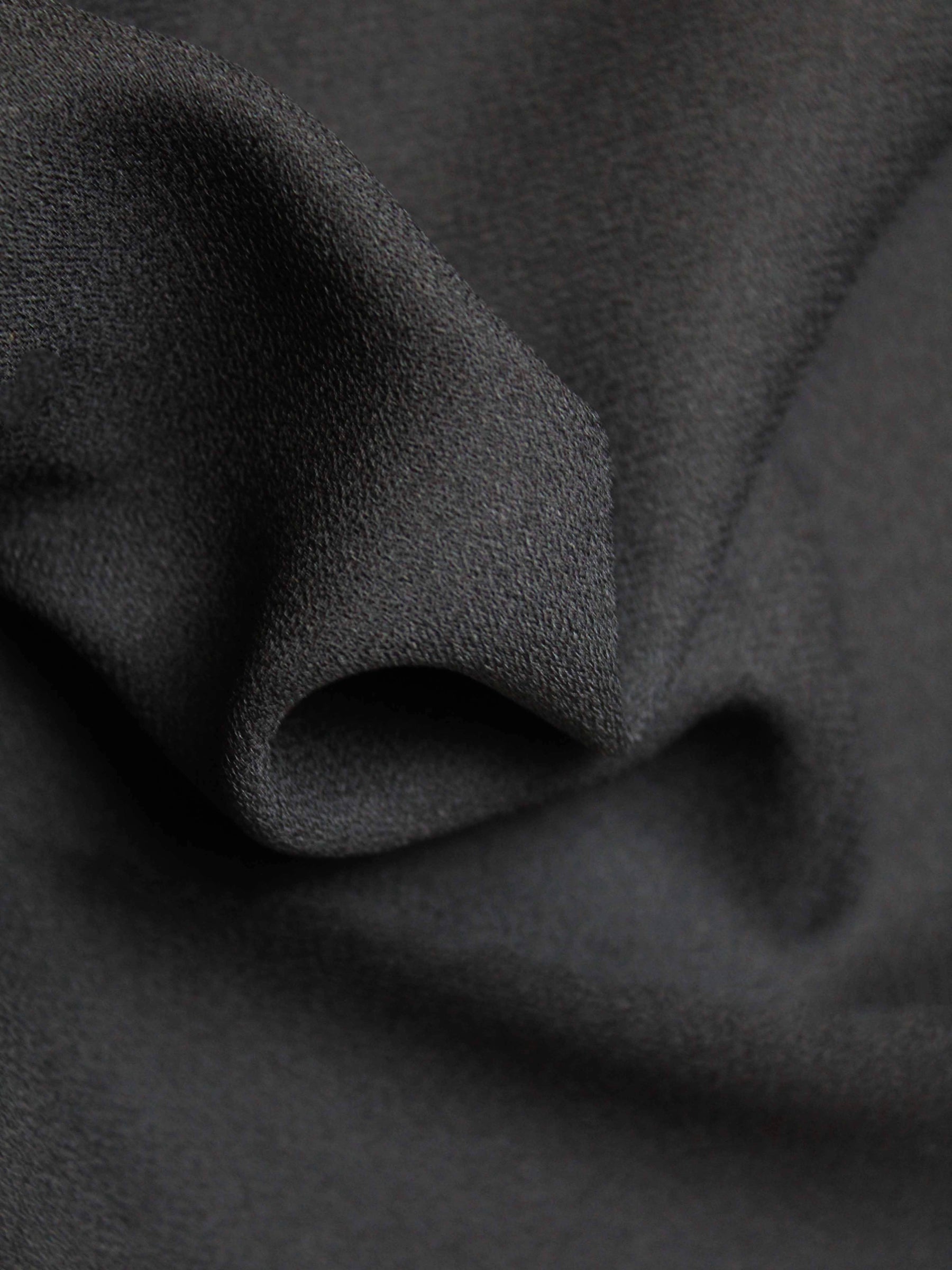 Black M/Wt Poly Crepe - P59