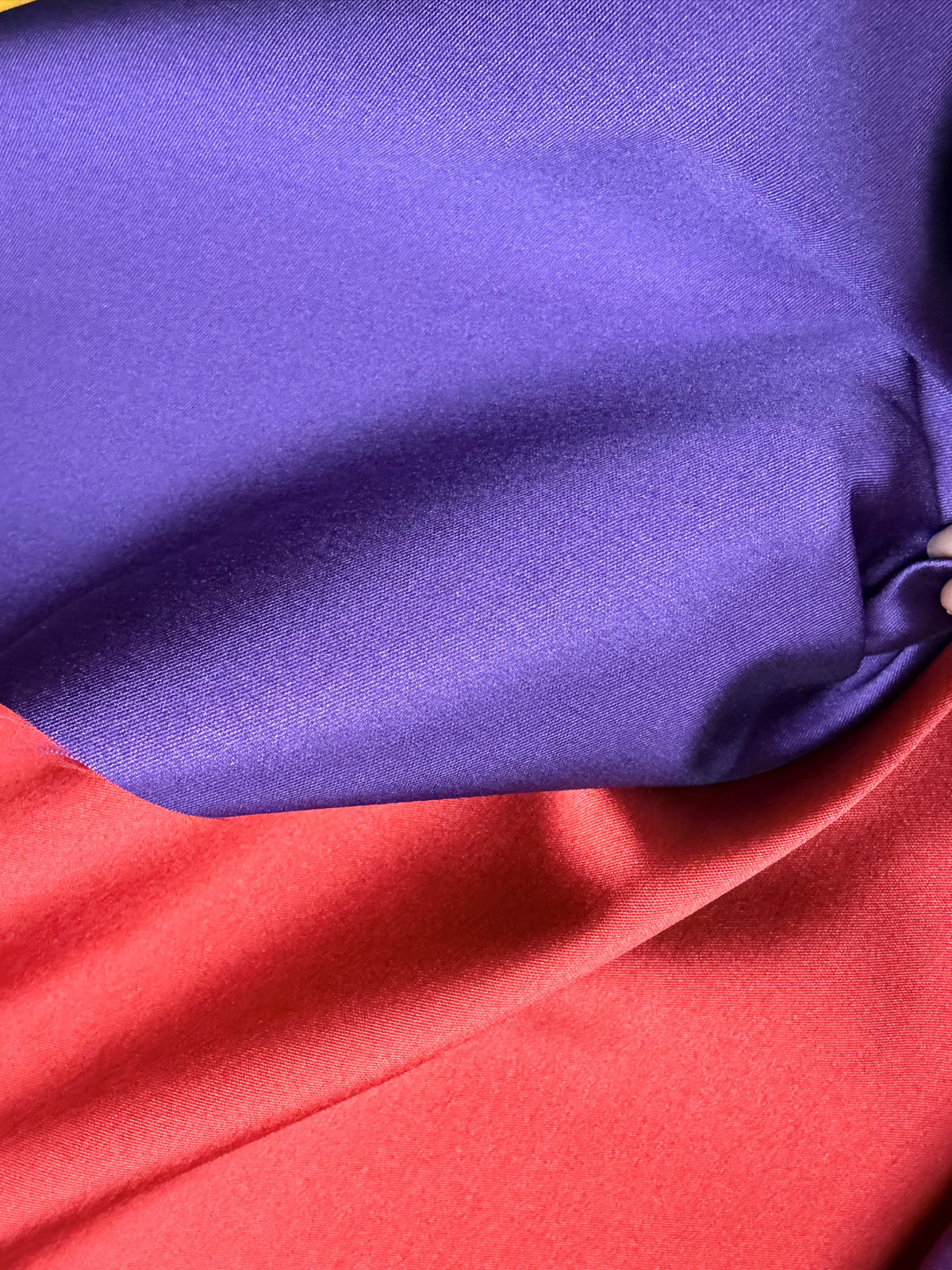 Red and Purple Double Sided Silk Blend Soft Mikado - P608