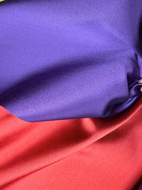 Red and Purple Double Sided Silk Blend Soft Mikado - P608