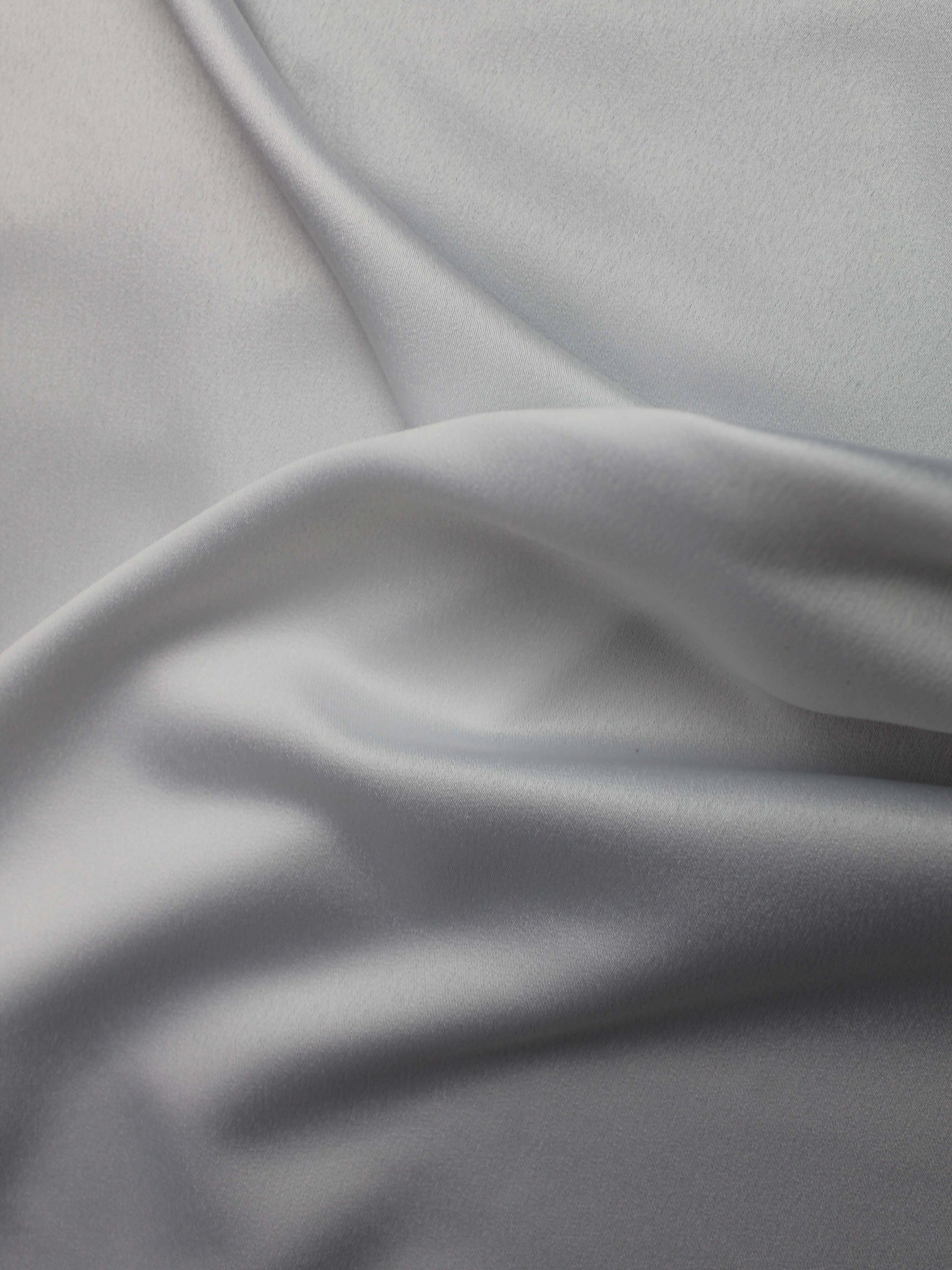 White Polyester Satin Backed Crepe - P60