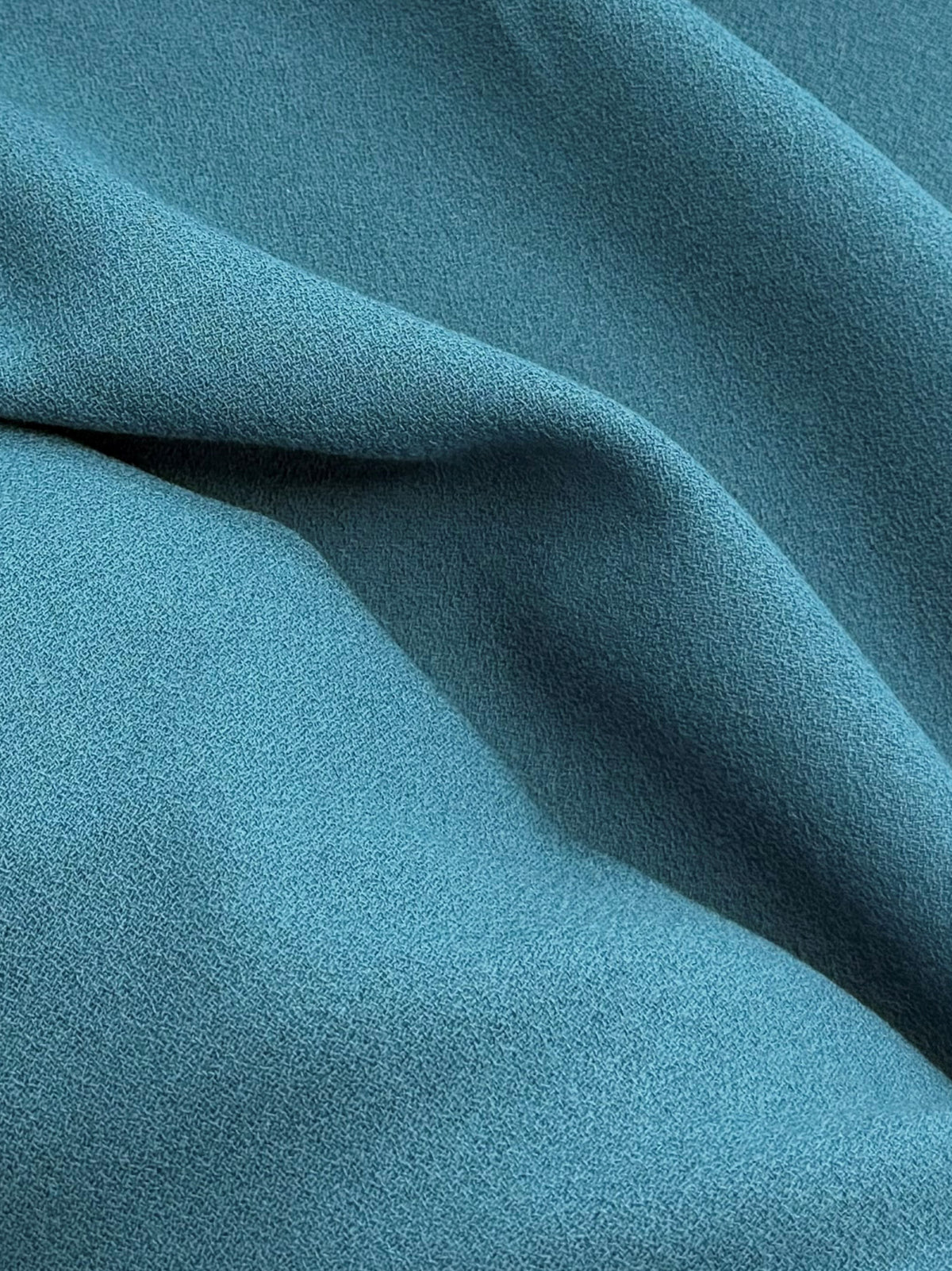 Teal Italian Wool Crepe - P640