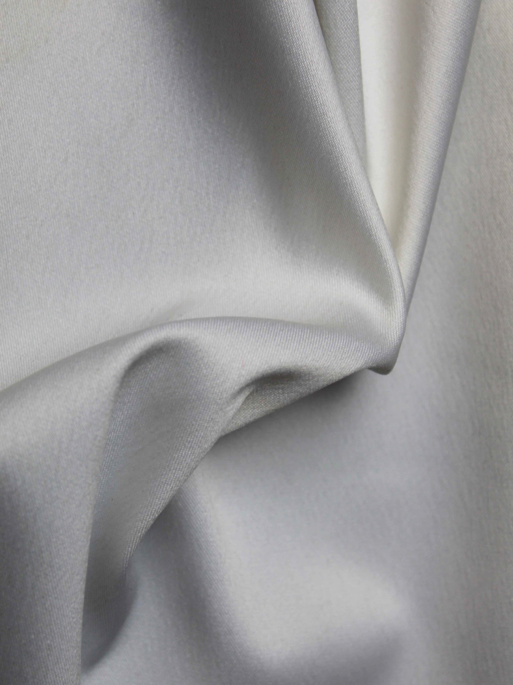 White Polyester Lycra Duchess Satin - P83