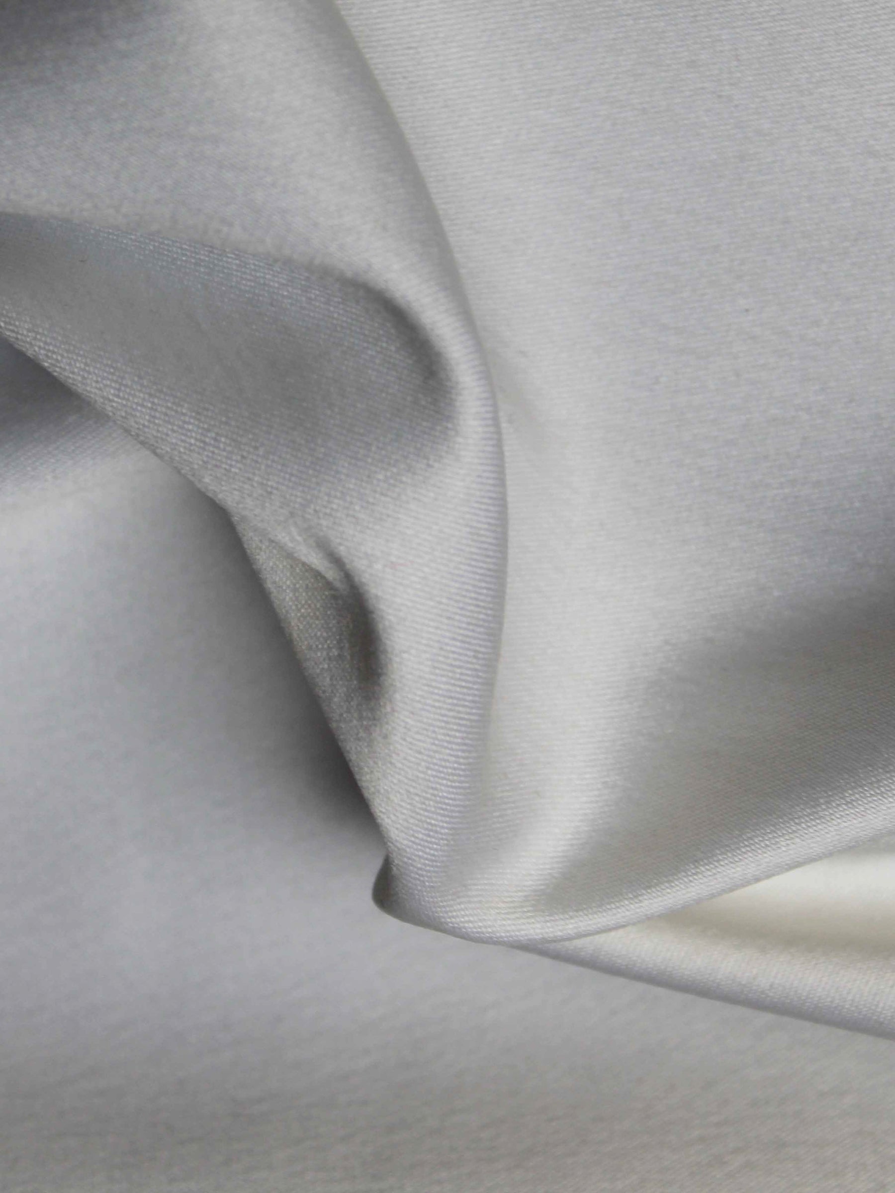 White Polyester Lycra Duchess Satin - P83
