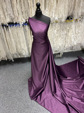 Plum Polyester Lycra Duchess Satin - P83