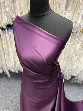 Plum Polyester Lycra Duchess Satin - P83