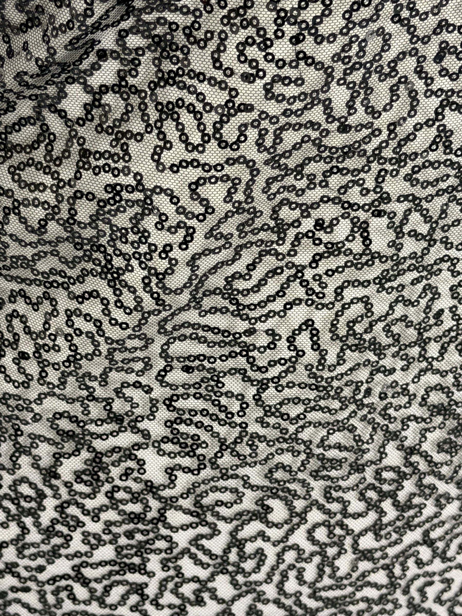 Black Sequin Lace - P913