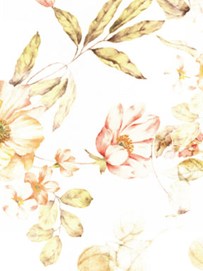 Ivory/Multi Printed Satin - PR1003