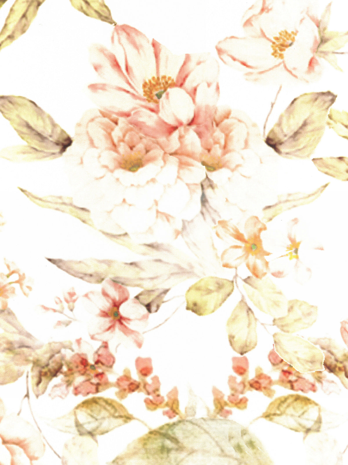 Ivory/Multi Printed Satin - PR1003