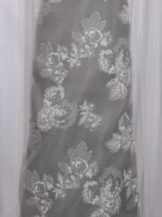 Ivory Printed Silk Organza - PR2005
