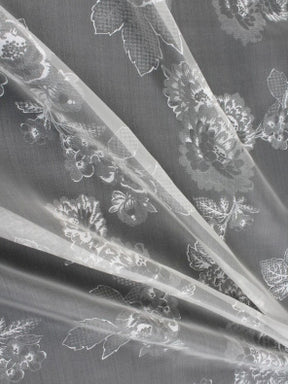 Ivory Printed Silk Organza - PR2005