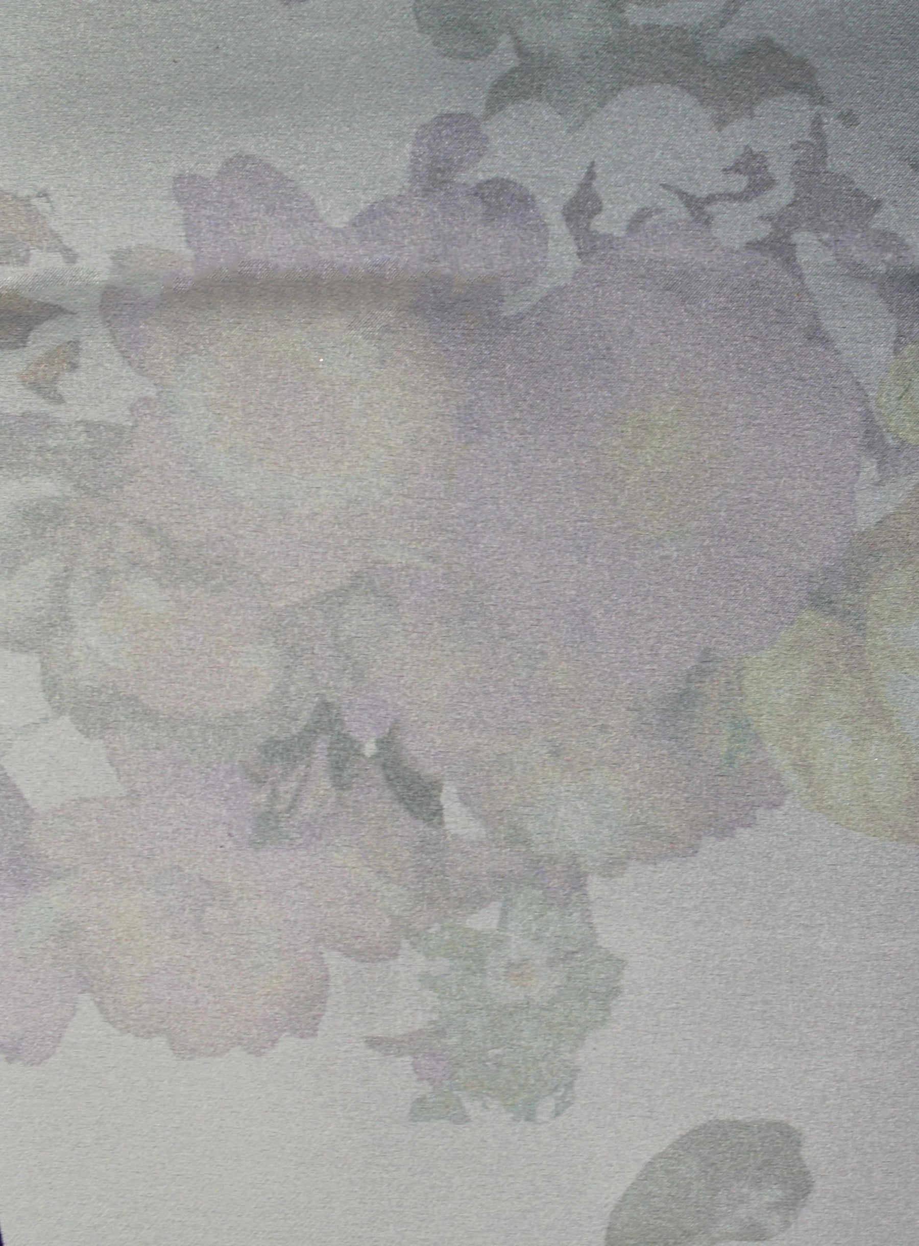 Light Ivory/Multi Printed Organza - PR2007
