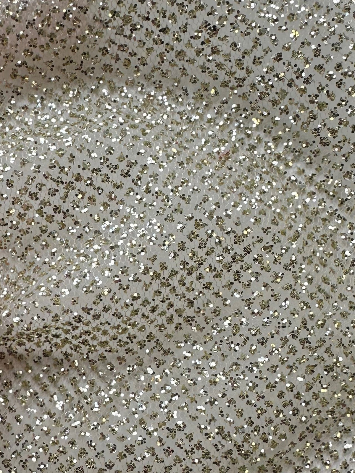 Pale Gold Glitter Tulle - Shining
