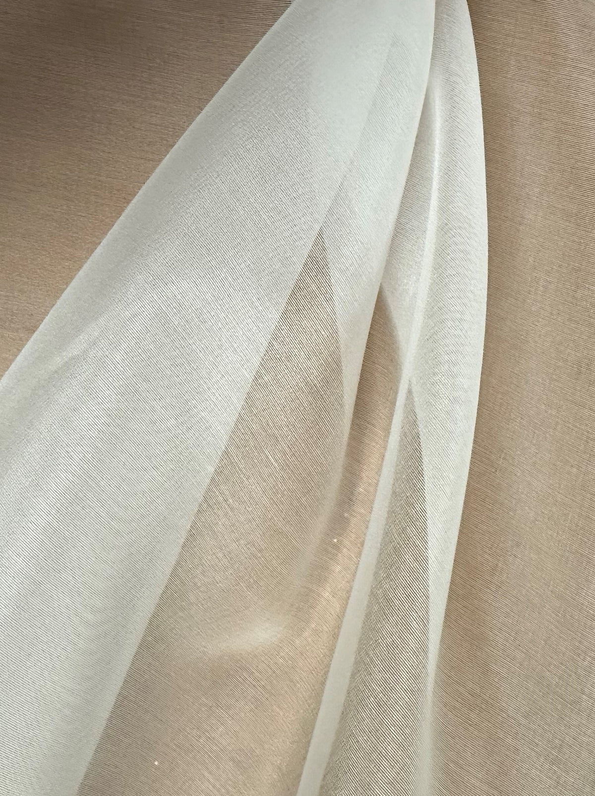 Pale Ivory Silk Organza - P769
