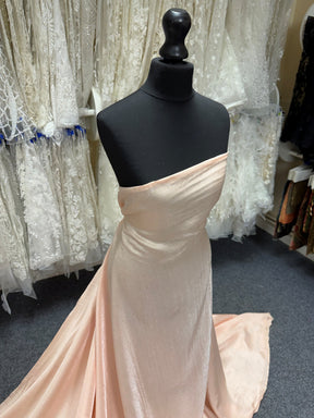 Peach Viscose Blend Fabric  - Ferrari