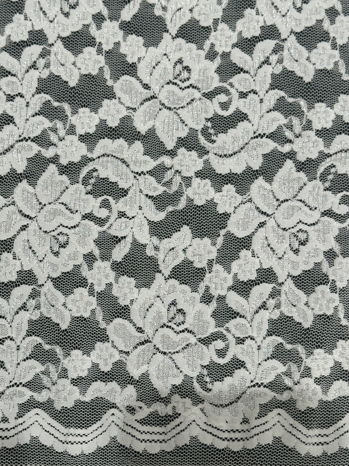 Ivory Stretch Raschel Lace - Perugia