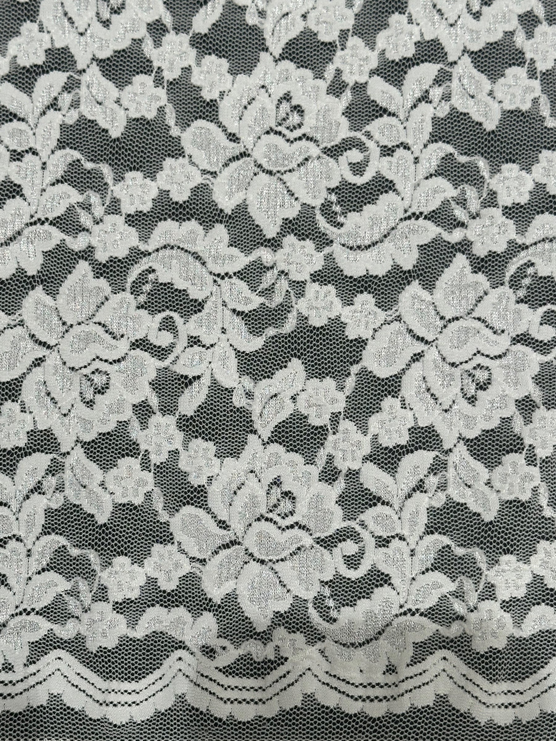 Ivory Stretch Raschel Lace - Perugia