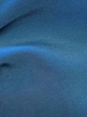Lightweight Petrol Blue Polyester Satin -  Jamaica