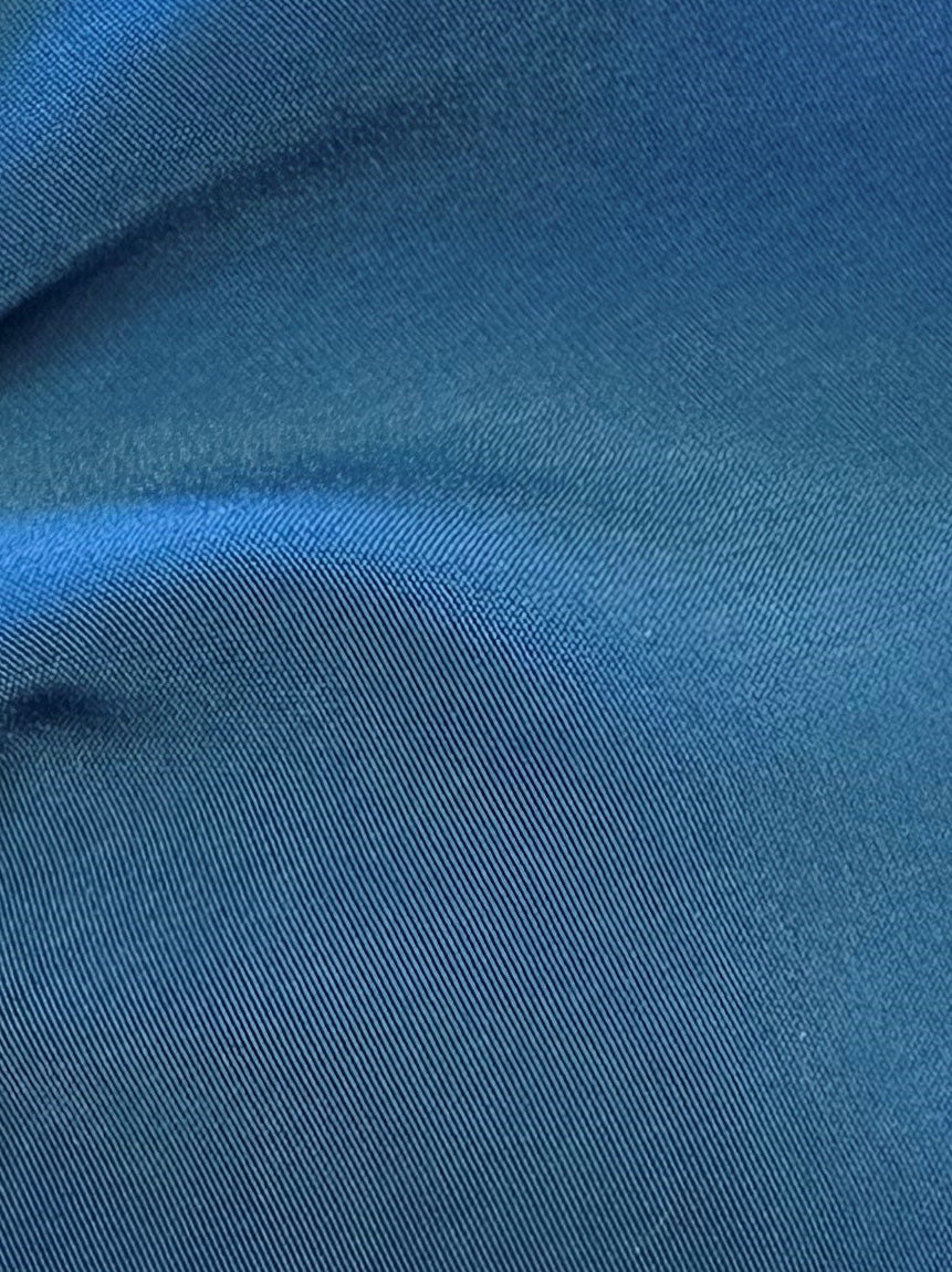 Lightweight Petrol Blue Polyester Satin -  Jamaica