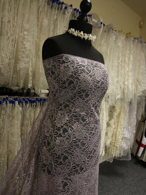 Pewter Grey Raschel Lace - Ezra