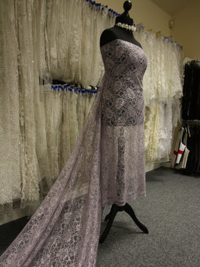 Pewter Grey Raschel Lace - Ezra