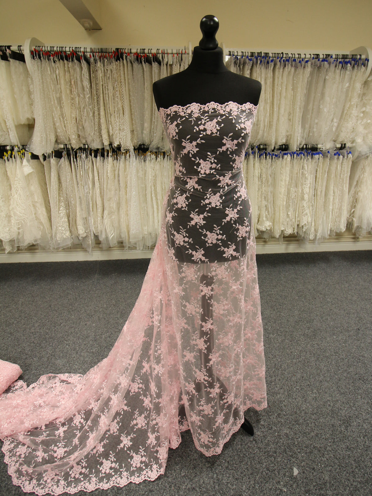 Pink Corded Lace - Geraldine