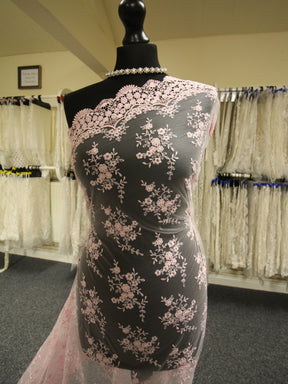 Pink Embroidered Lace - Kirsty