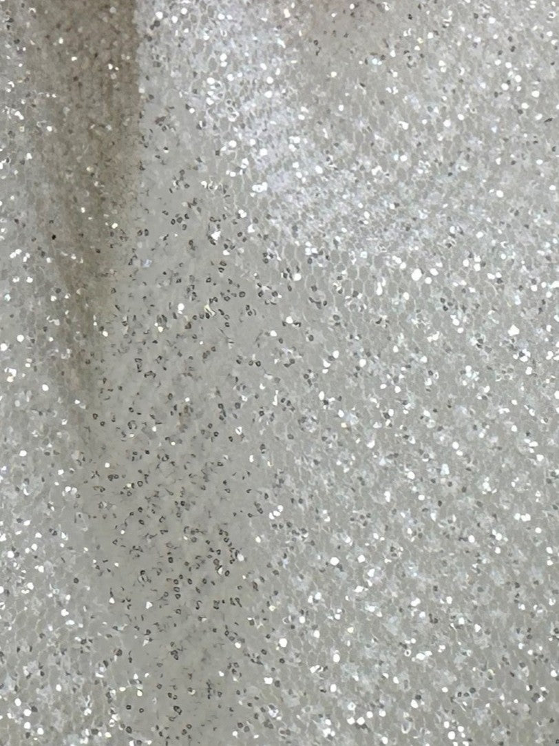 Porcelain Glitter Tulle - Shining