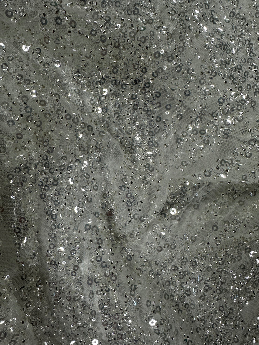 Ivory Sequinned Lace Graziella