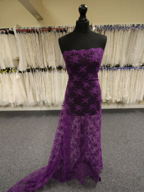 Purple Corded Lace - Geraldine