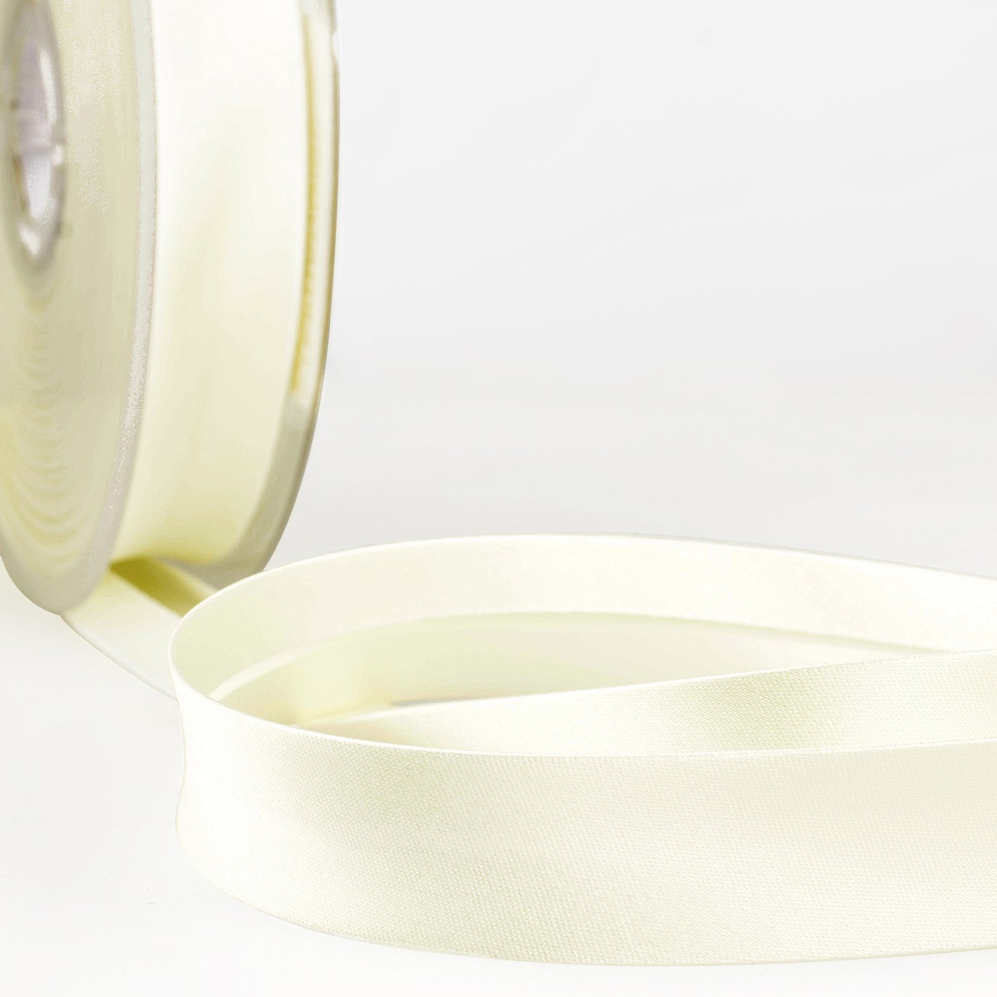 Ivory White Satin Bias Binding - RK1020
