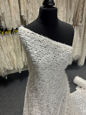 Silver Glamour Fabric - Ravine