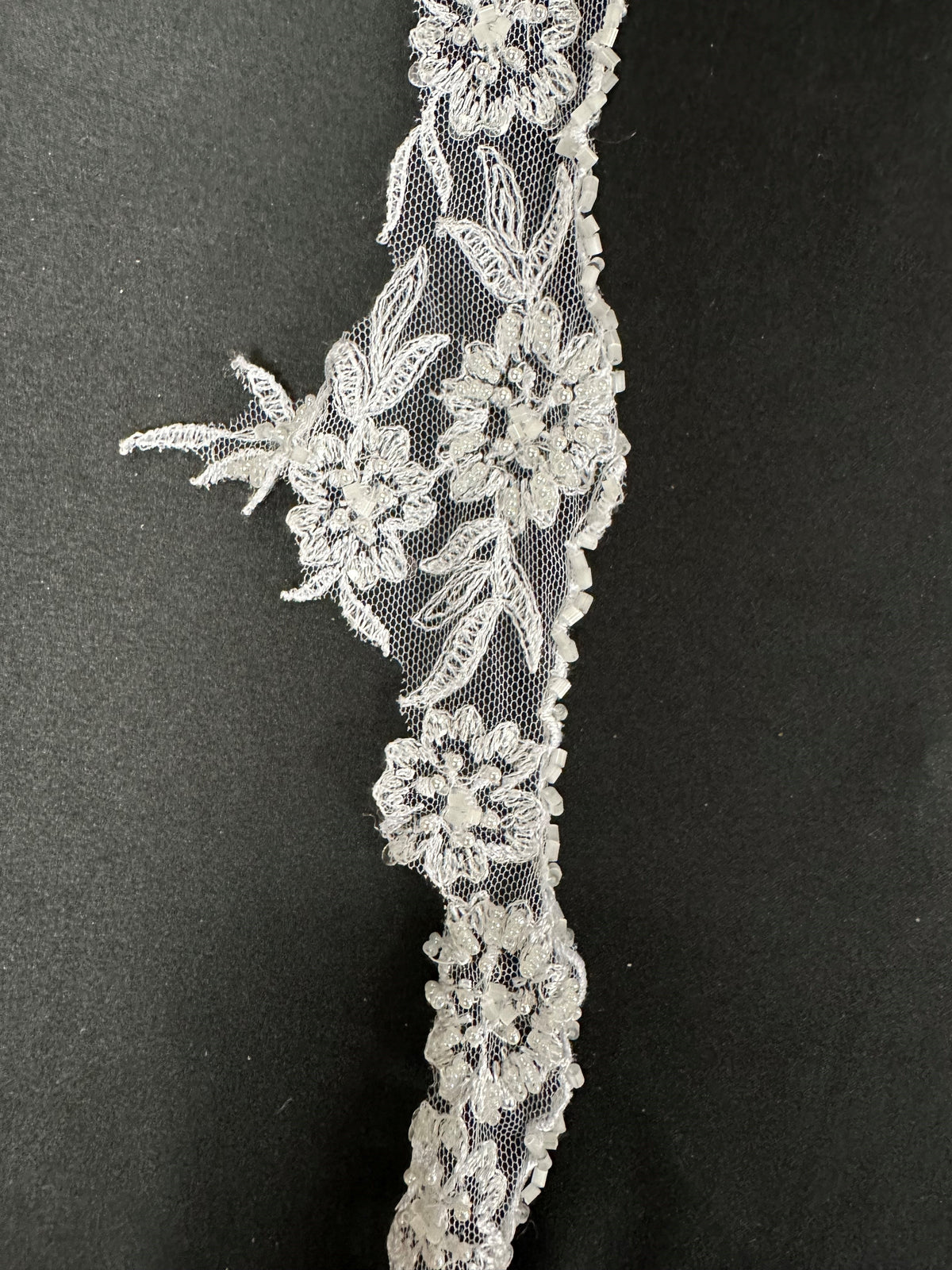White Beaded Lace Trim - Roxanne T 707 (CF)