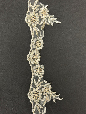 Ivory Beaded Lace Trim - Ream