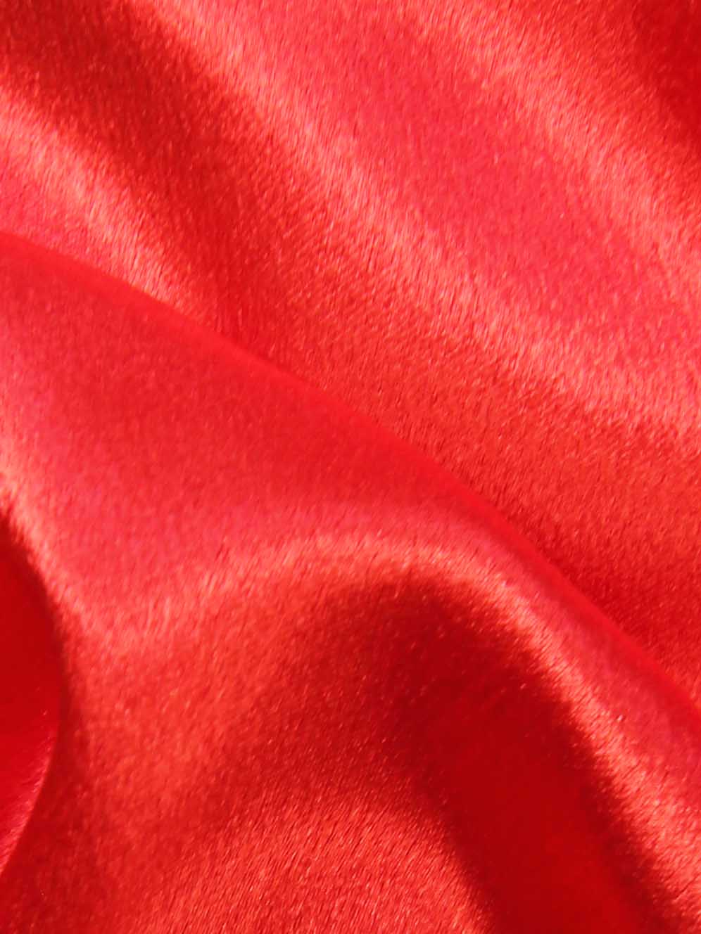 Red Polyester Crepe Back Satin - Desire